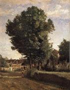 Entrance of Coubron, Corot Camille